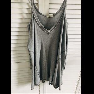 Boutique Off The Shoulder Grey Sweater